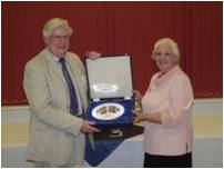 David Callaghan receiving award