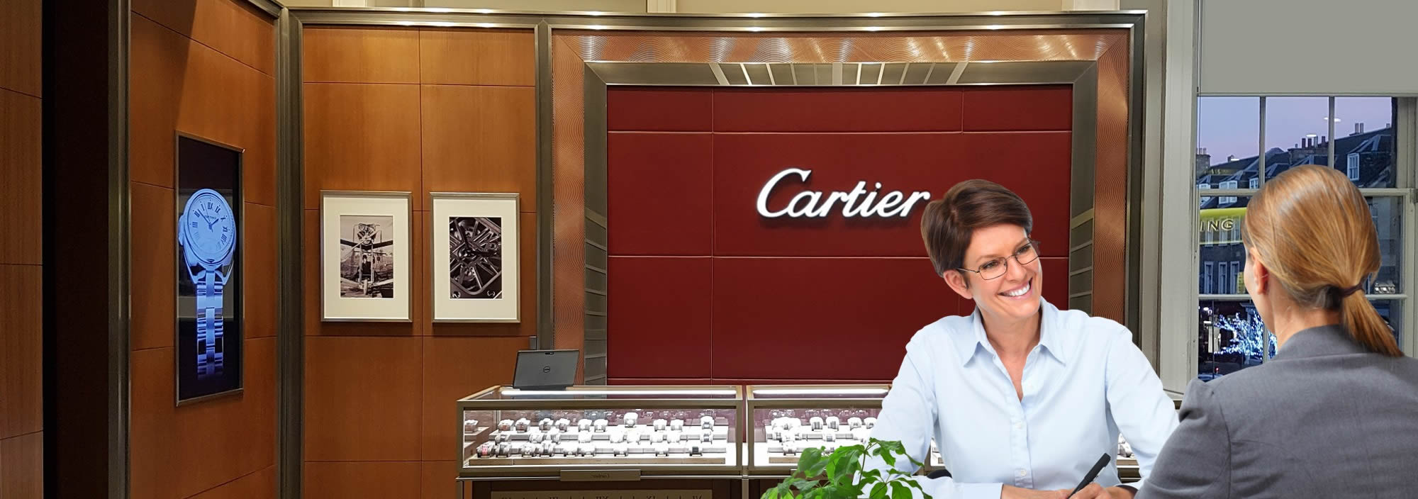 A JAW Associate Gemmologist with a gemological microscope