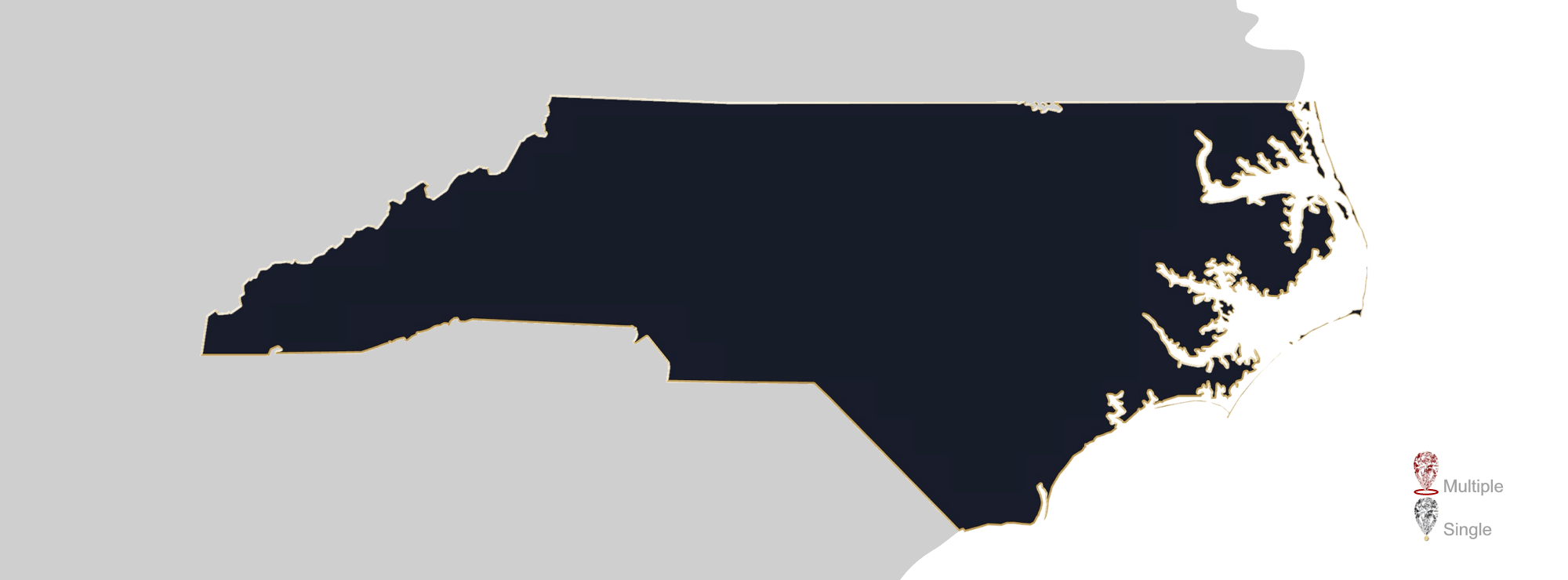 Carolina map