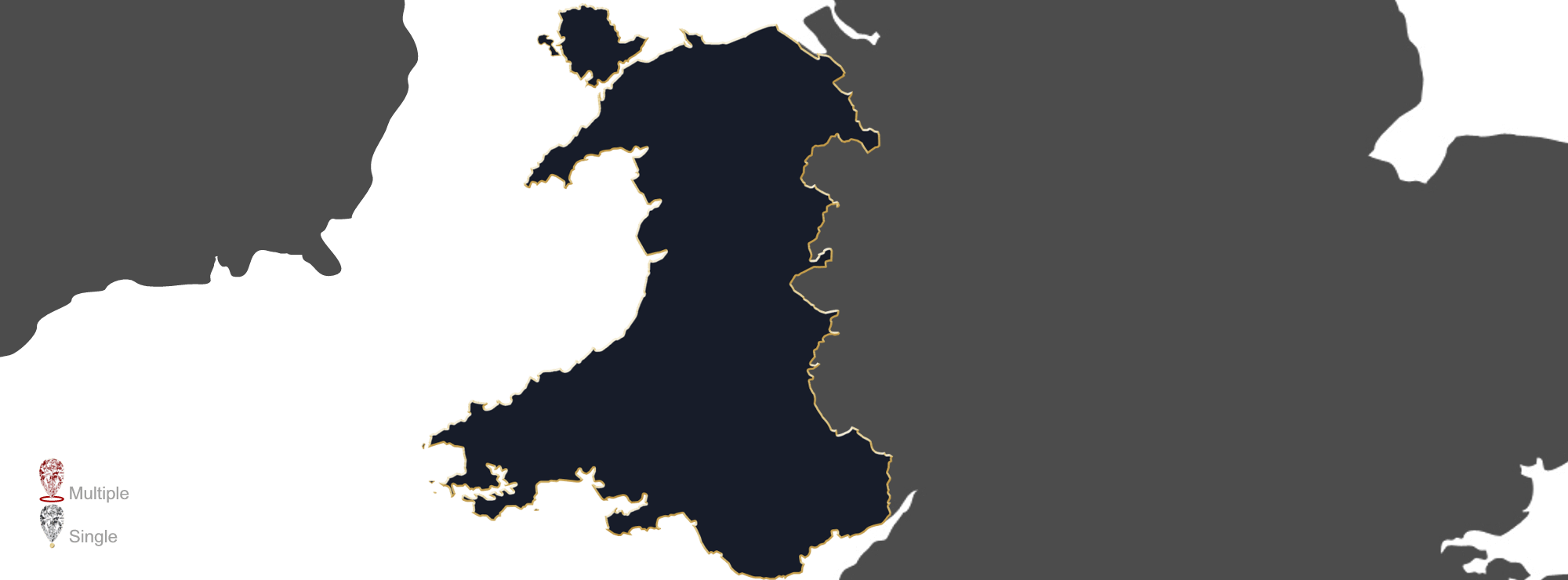 Map showing the location of Jewellery Valuers in Wales