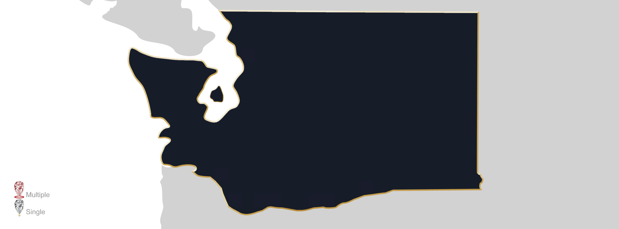 Map showing location of Jewelry Appraisers in Washington