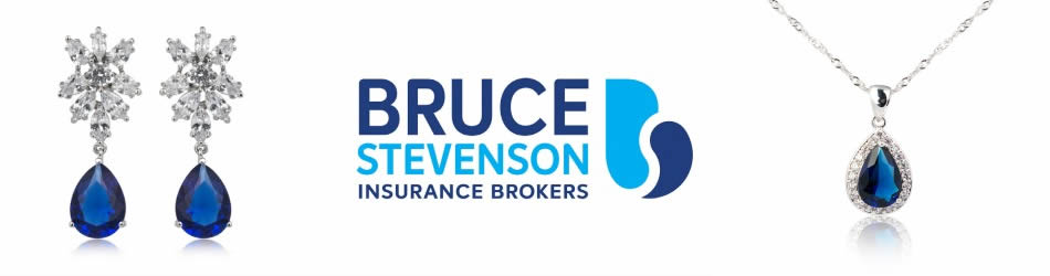Banner for jewellery insurer Bruce Stevenson